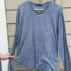 Robert Barakett Heather Gray V-Neck Shirt